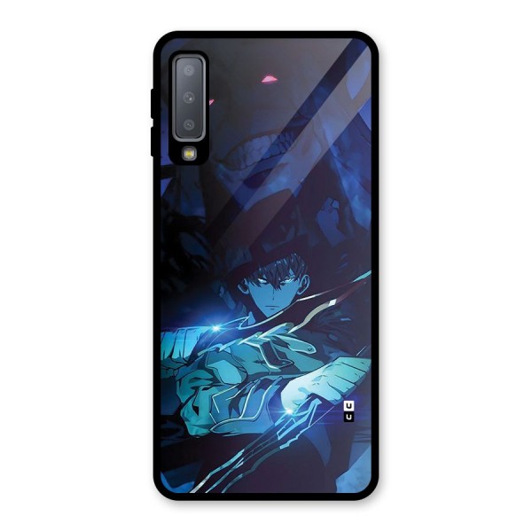 Jinwoo Fighting Mode Glass Back Case for Galaxy A7 (2018)