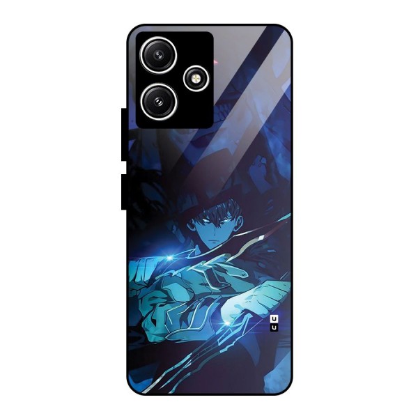 Jinwoo Fighting Mode Glass Back Case for Poco M6 Pro