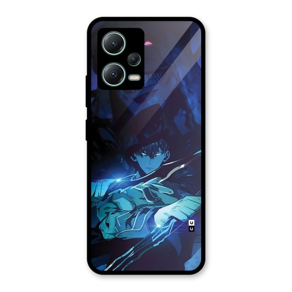 Jinwoo Fighting Mode Glass Back Case for Poco X5