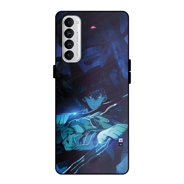 Jinwoo Fighting Mode Metal Back Case for Oppo Reno4 Pro