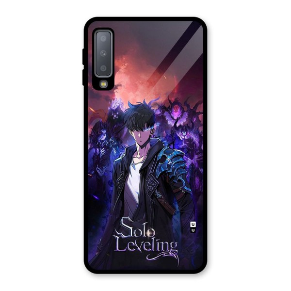 Jinwoo With Knights Glass Back Case for Galaxy A7 (2018)