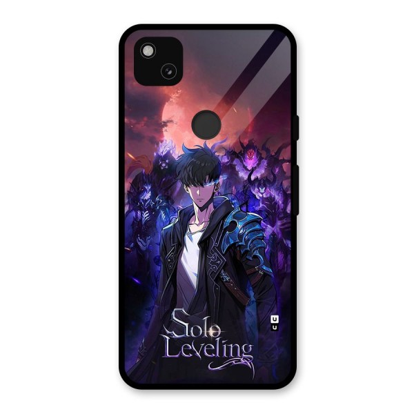 Jinwoo With Knights Glass Back Case for Google Pixel 4a