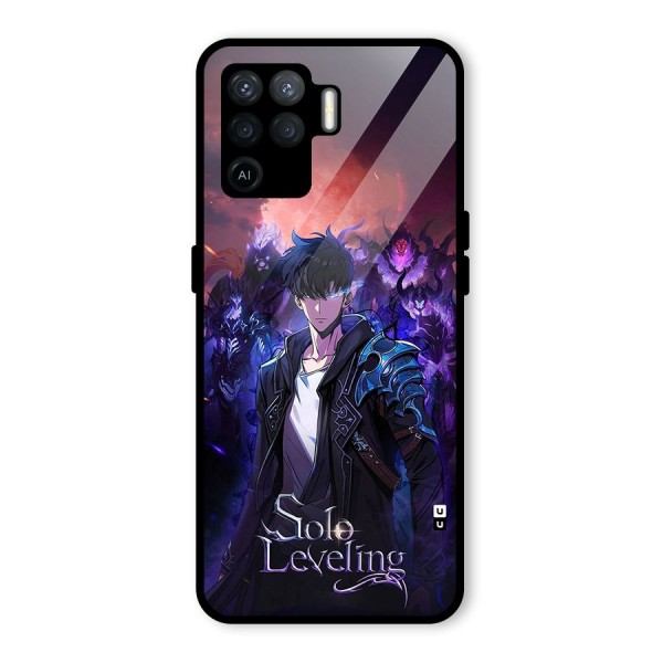 Jinwoo With Knights Glass Back Case for Oppo F19 Pro