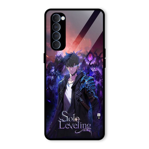 Jinwoo With Knights Glass Back Case for Oppo Reno4 Pro