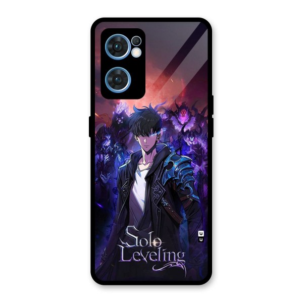 Jinwoo With Knights Glass Back Case for Oppo Reno7 5G