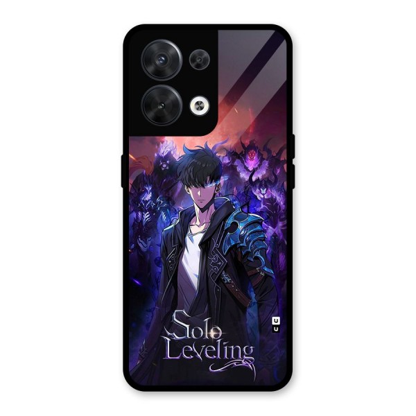 Jinwoo With Knights Glass Back Case for Oppo Reno8 5G