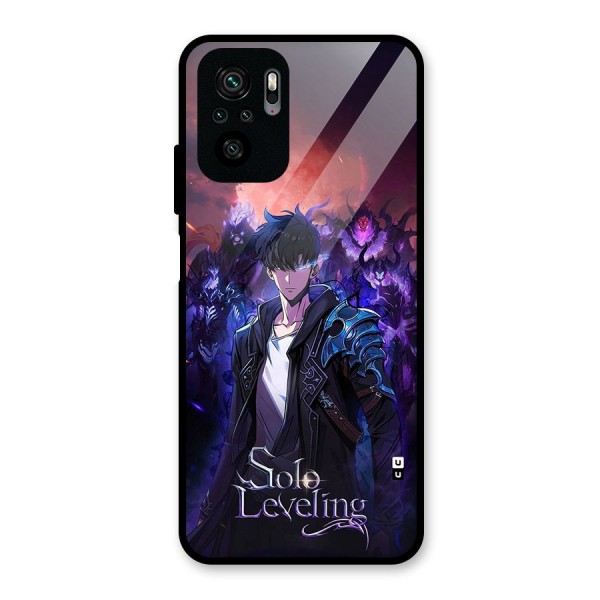 Jinwoo With Knights Glass Back Case for Redmi Note 10