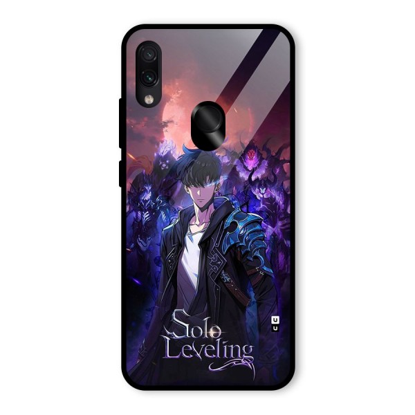 Jinwoo With Knights Glass Back Case for Redmi Note 7S