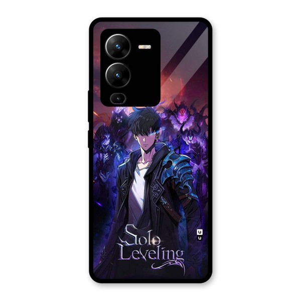 Jinwoo With Knights Glass Back Case for Vivo V25 Pro