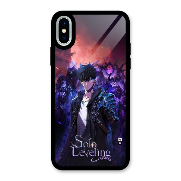 Jinwoo With Knights Glass Back Case for iPhone XS