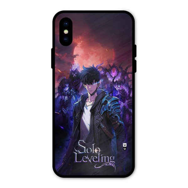 Jinwoo With Knights Metal Back Case for iPhone X