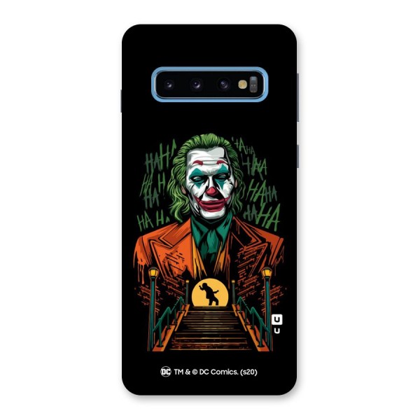 Joker Artwork Silhouette Glass Back Case for Galaxy S10