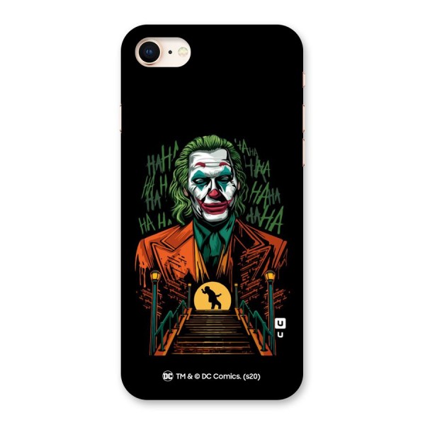 Joker Artwork Silhouette Glass Back Case for iPhone 8