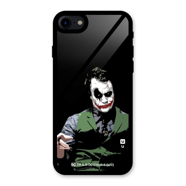 Joker Illustration Glass Back Case for iPhone SE 2020