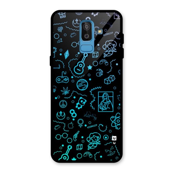 Joy Art Glass Back Case for Galaxy J8