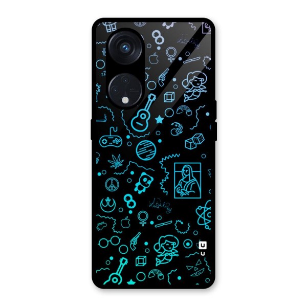 Joy Art Glass Back Case for Reno8 T 5G