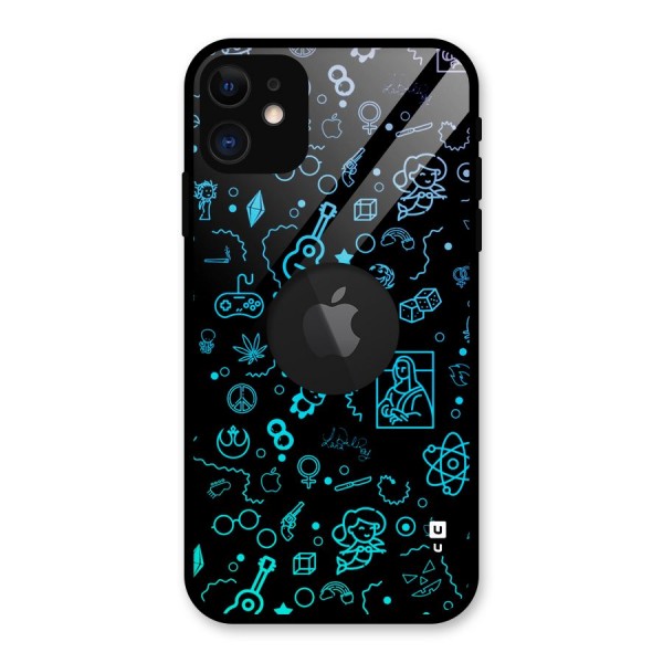 Joy Art Glass Back Case for iPhone 11 Logo Cut