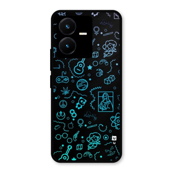 Joy Art Metal Back Case for Vivo Y22s