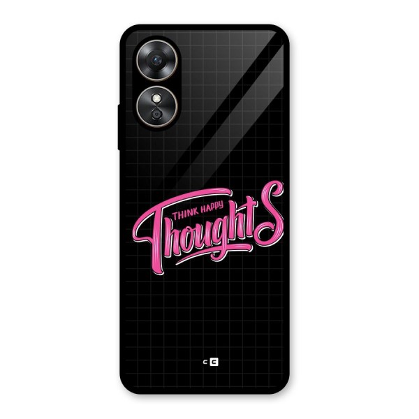 Joyful Thoughts Glass Back Case for Oppo A17