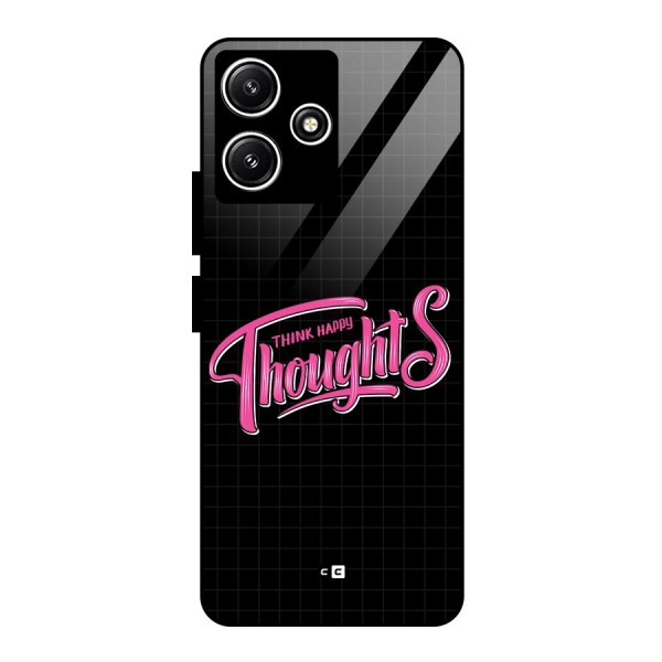 Joyful Thoughts Glass Back Case for Poco M6 Pro