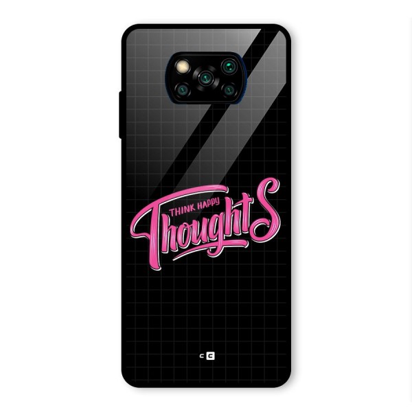 Joyful Thoughts Glass Back Case for Poco X3 Pro