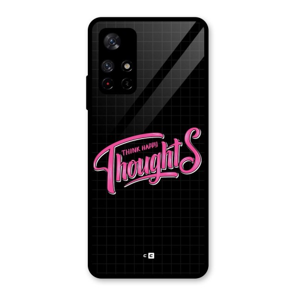 Joyful Thoughts Glass Back Case for Redmi Note 11T 5G