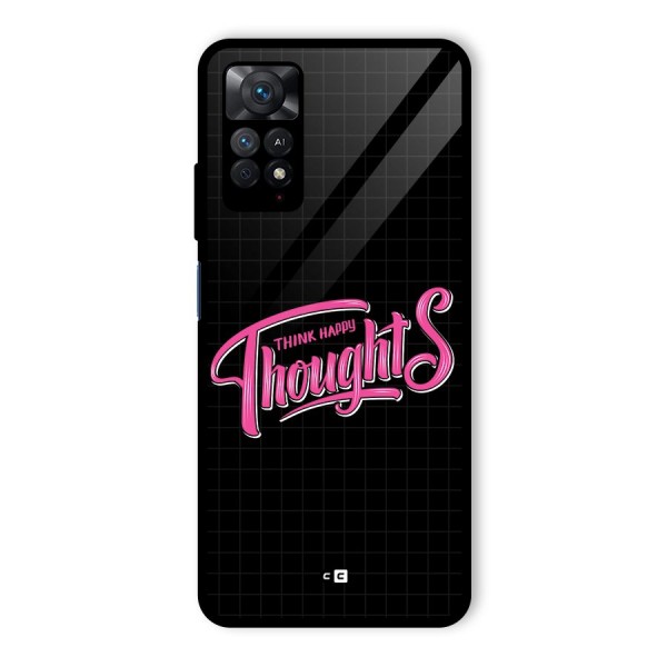 Joyful Thoughts Glass Back Case for Redmi Note 11 Pro