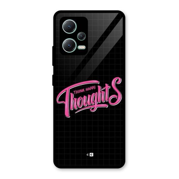 Joyful Thoughts Glass Back Case for Redmi Note 12 5G