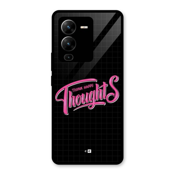 Joyful Thoughts Glass Back Case for Vivo V25 Pro