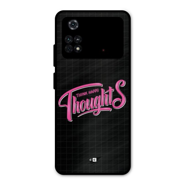 Joyful Thoughts Metal Back Case for Poco M4 Pro 4G