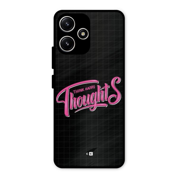 Joyful Thoughts Metal Back Case for Poco M6 Pro