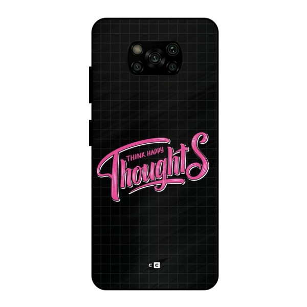 Joyful Thoughts Metal Back Case for Poco X3