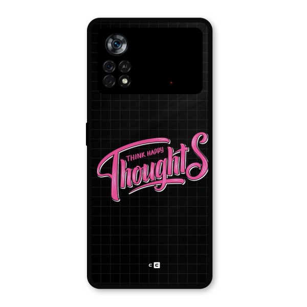 Joyful Thoughts Metal Back Case for Poco X4 Pro 5G