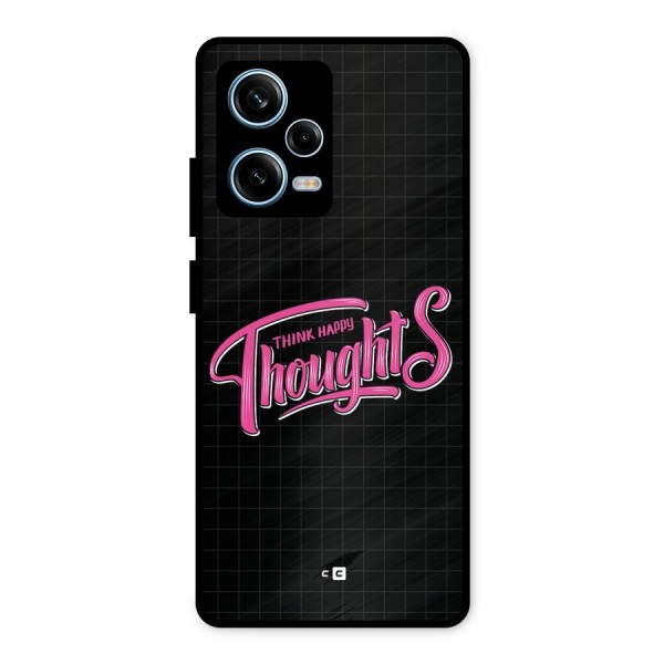 Joyful Thoughts Metal Back Case for Redmi Note 12 Pro