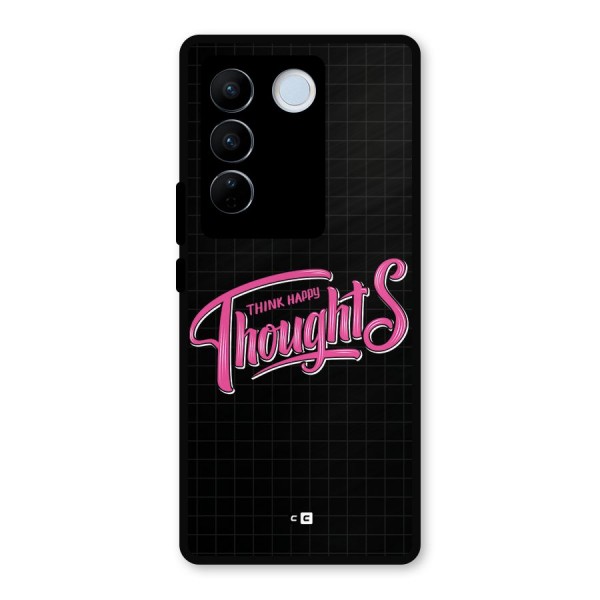 Joyful Thoughts Metal Back Case for Vivo V27 Pro