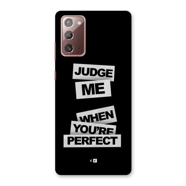 Judge Me When Back Case for Galaxy Note 20