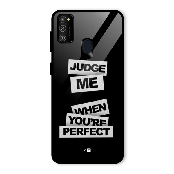 Judge Me When Glass Back Case for Galaxy M21