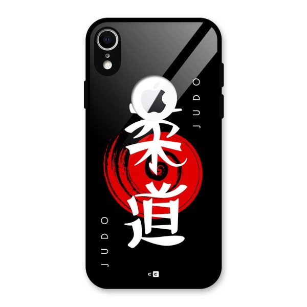 Judo Art Glass Back Case for iPhone XR Logo Cut