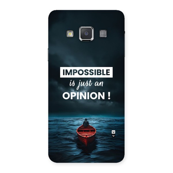 Just An Opinion Back Case for Galaxy A3