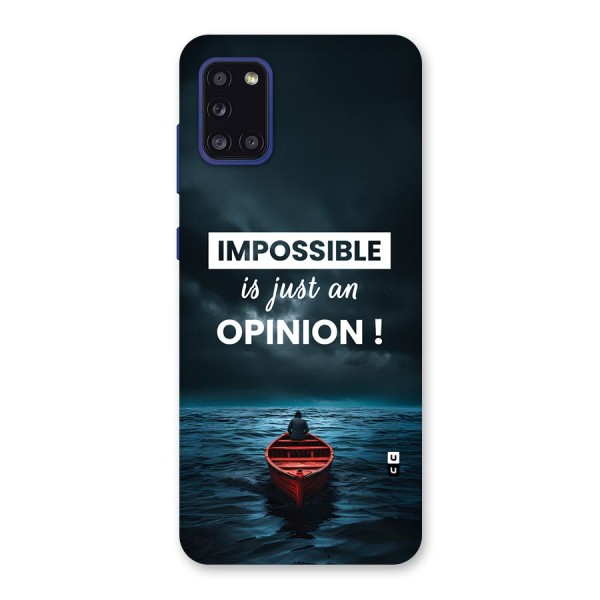 Just An Opinion Back Case for Galaxy A31