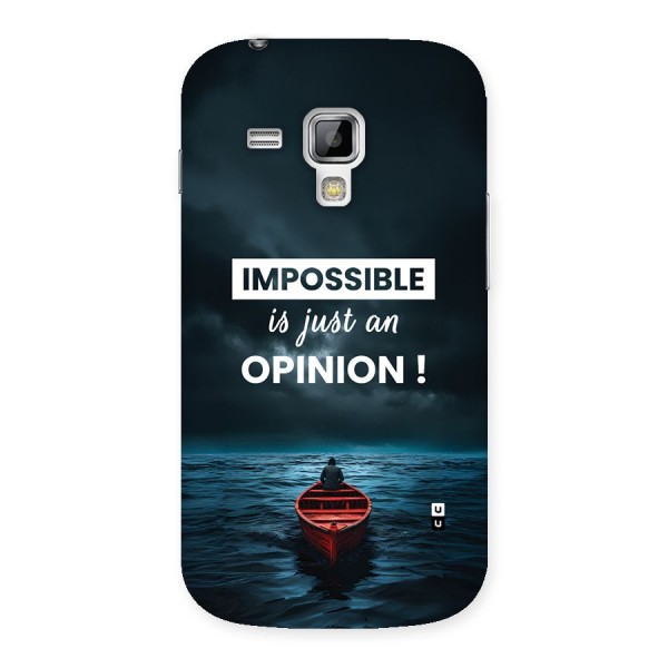 Just An Opinion Back Case for Galaxy S Duos