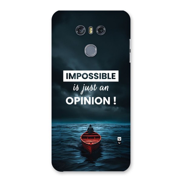 Just An Opinion Back Case for LG G6