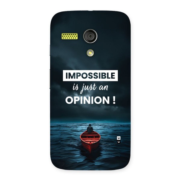 Just An Opinion Back Case for Moto G