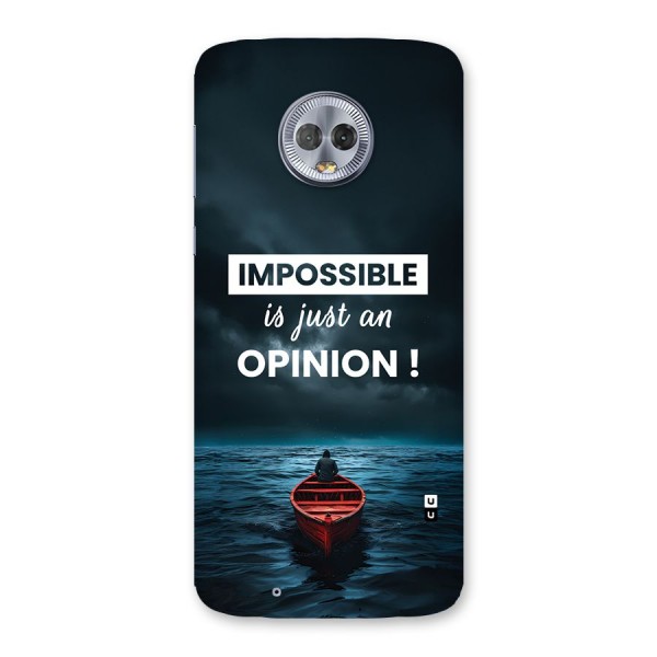 Just An Opinion Back Case for Moto G6