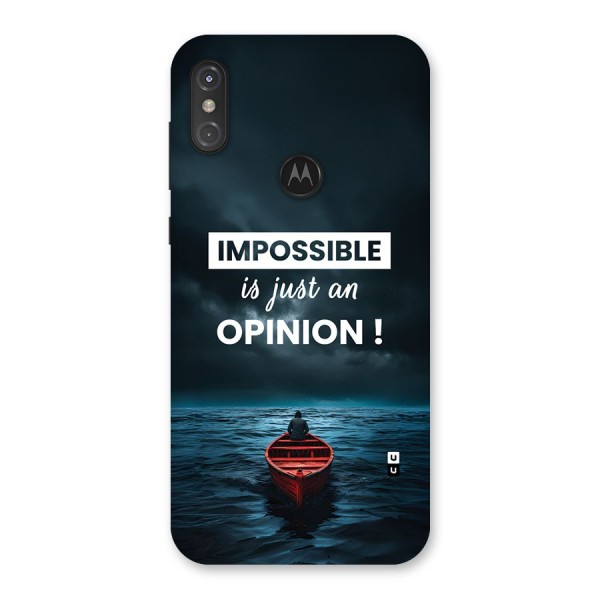 Just An Opinion Back Case for Motorola One Power