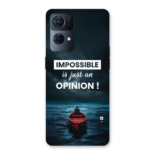 Just An Opinion Back Case for Oppo Reno7 Pro 5G