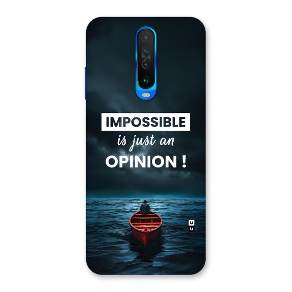 Just An Opinion Back Case for Poco X2