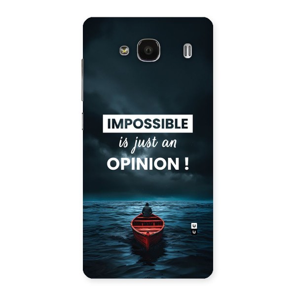 Just An Opinion Back Case for Redmi 2s