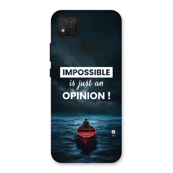 Just An Opinion Back Case for Redmi 9 Activ