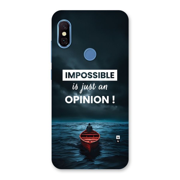 Just An Opinion Back Case for Redmi Note 6 Pro